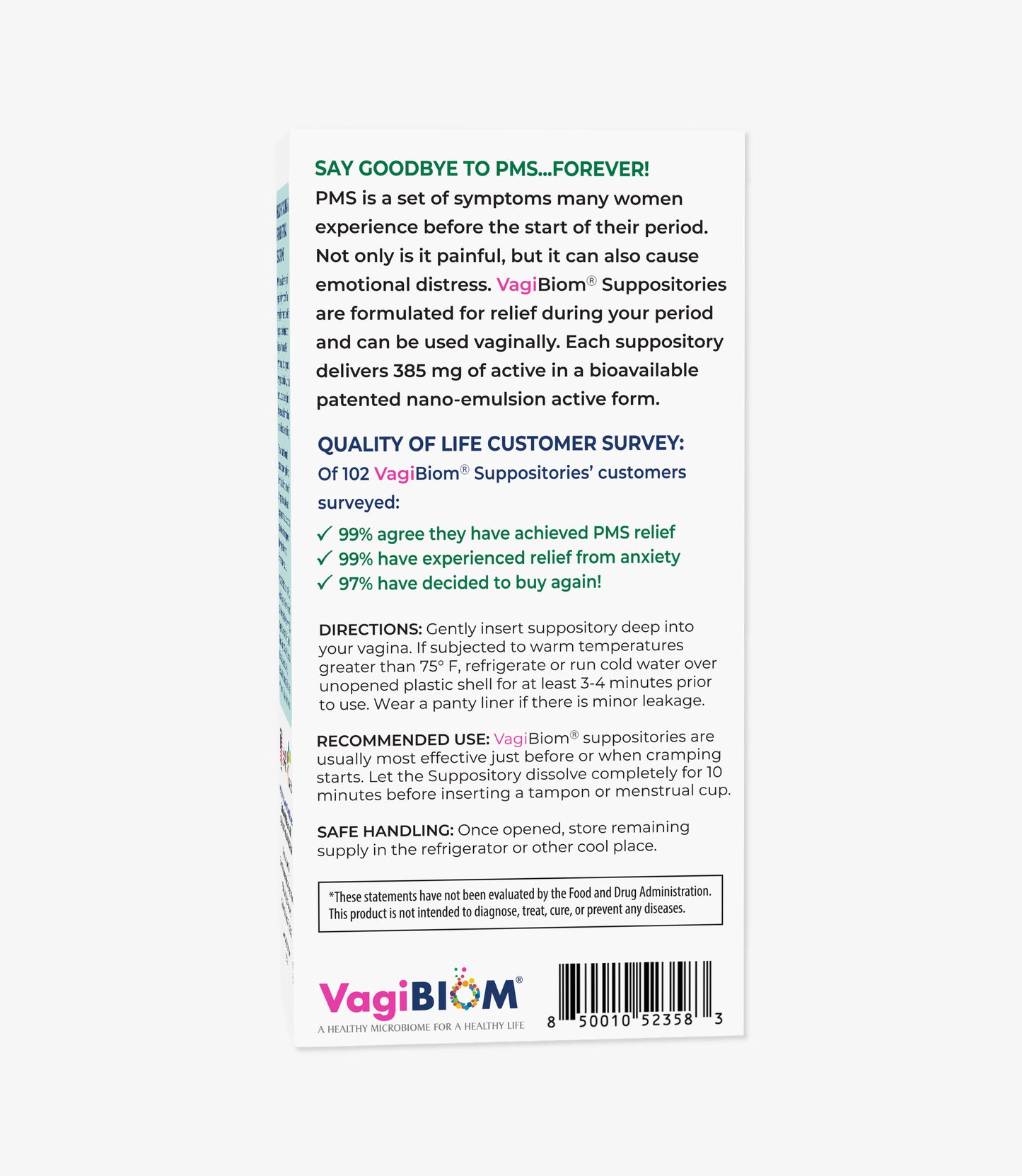 Menstrual Relief Suppositories