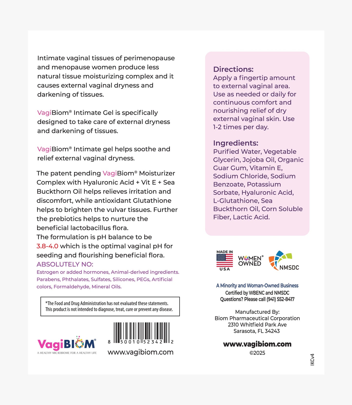 External Feminine Intimate Gel