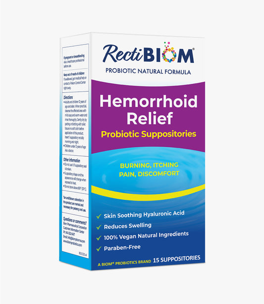 Hemorrhoid Relief Probiotic Suppositories