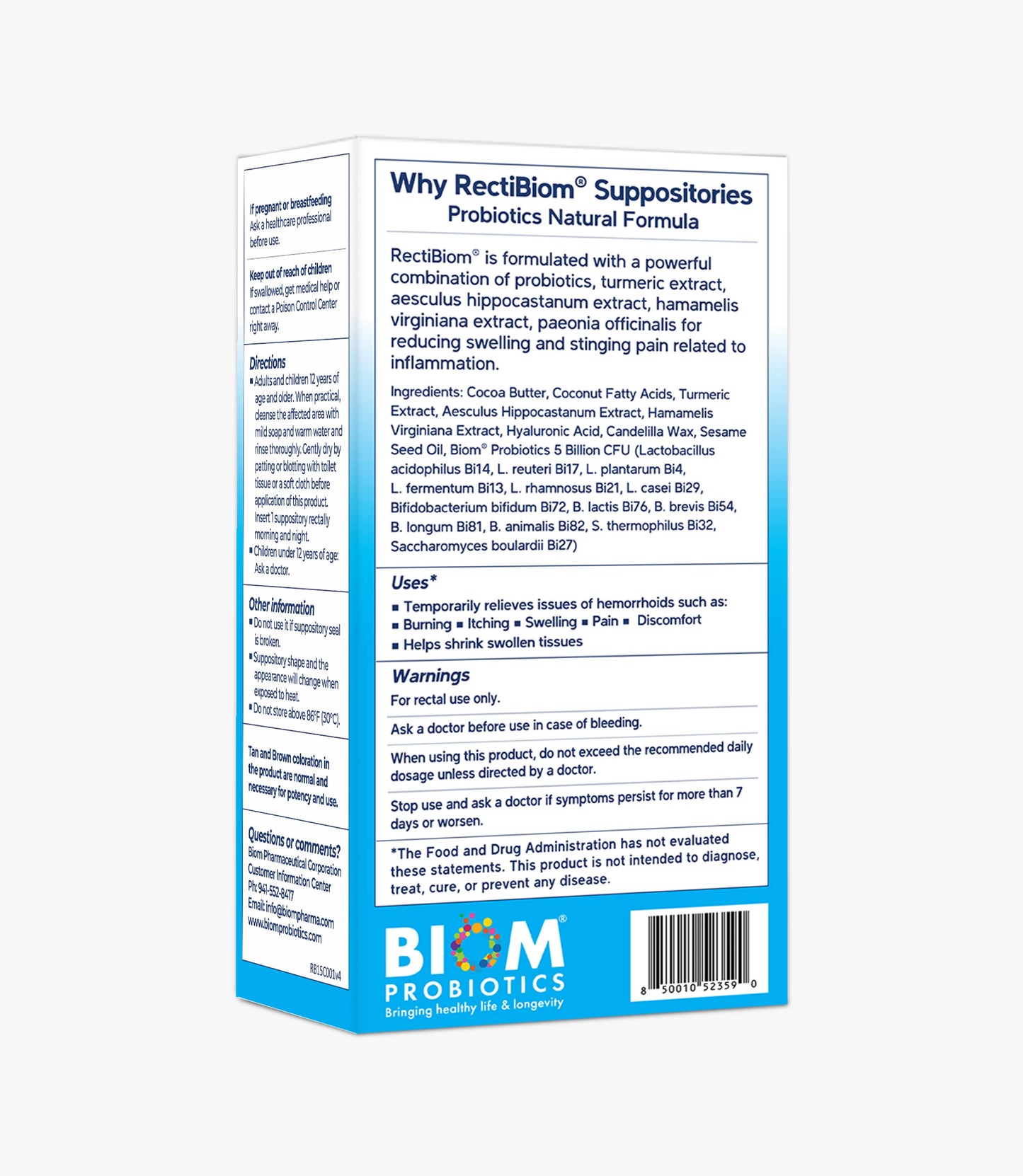 Hemorrhoid Relief Probiotic Suppositories