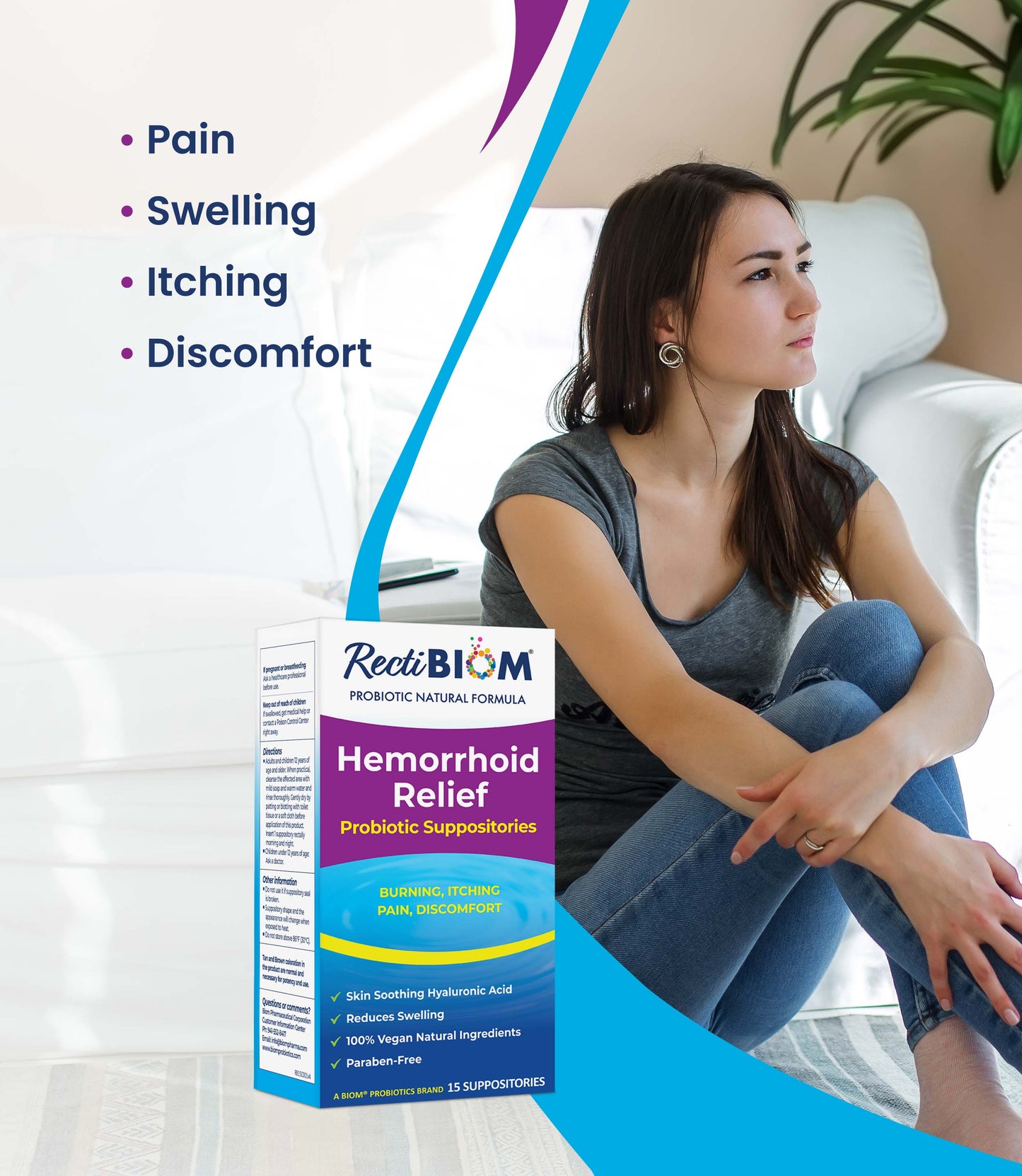 Hemorrhoid Relief Probiotic Suppositories