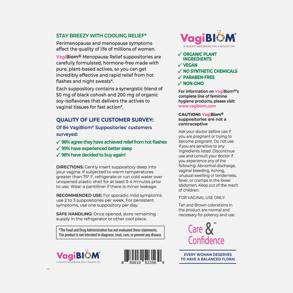 Menopause Relief Suppositories 10