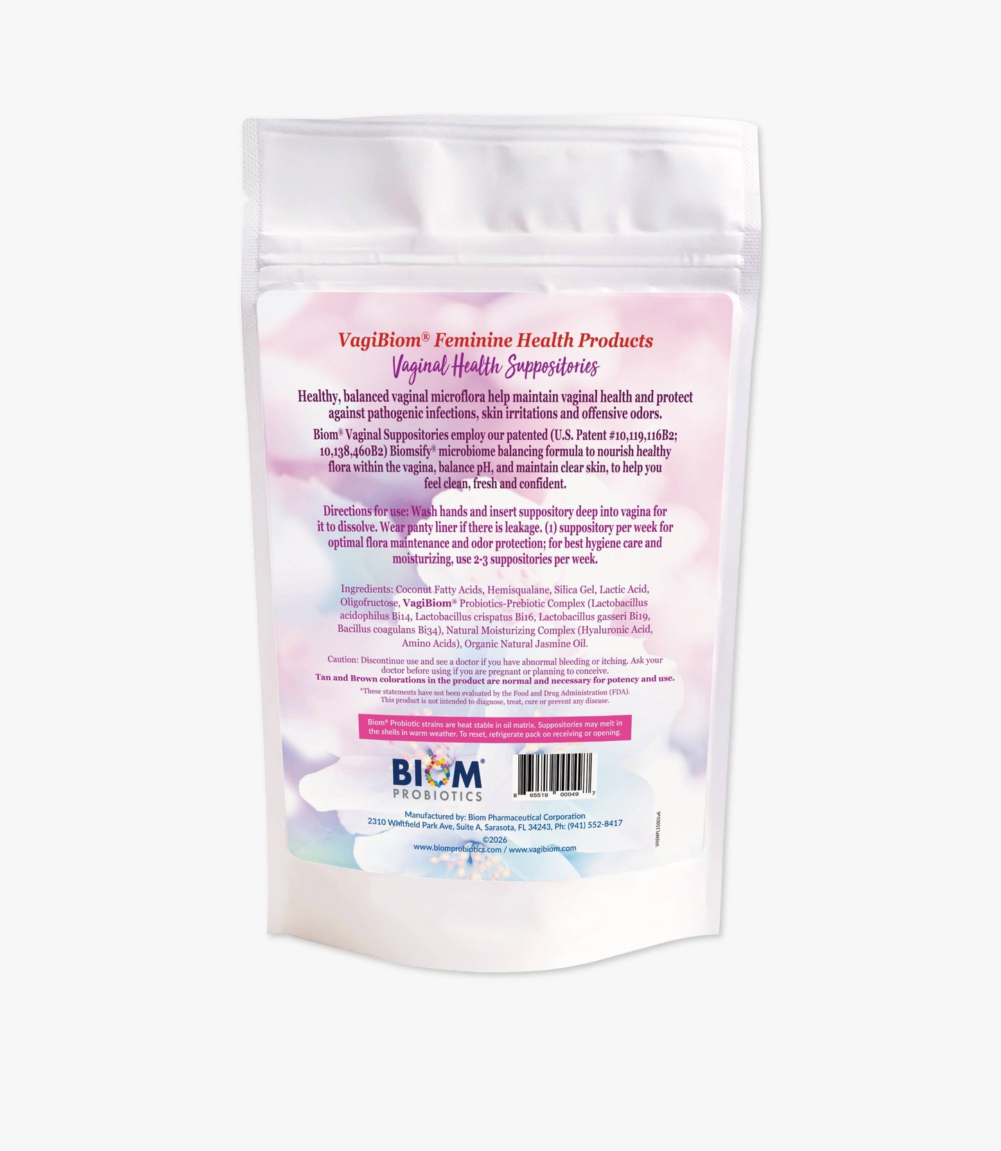 Vaginal Probiotic Suppository-Natural
