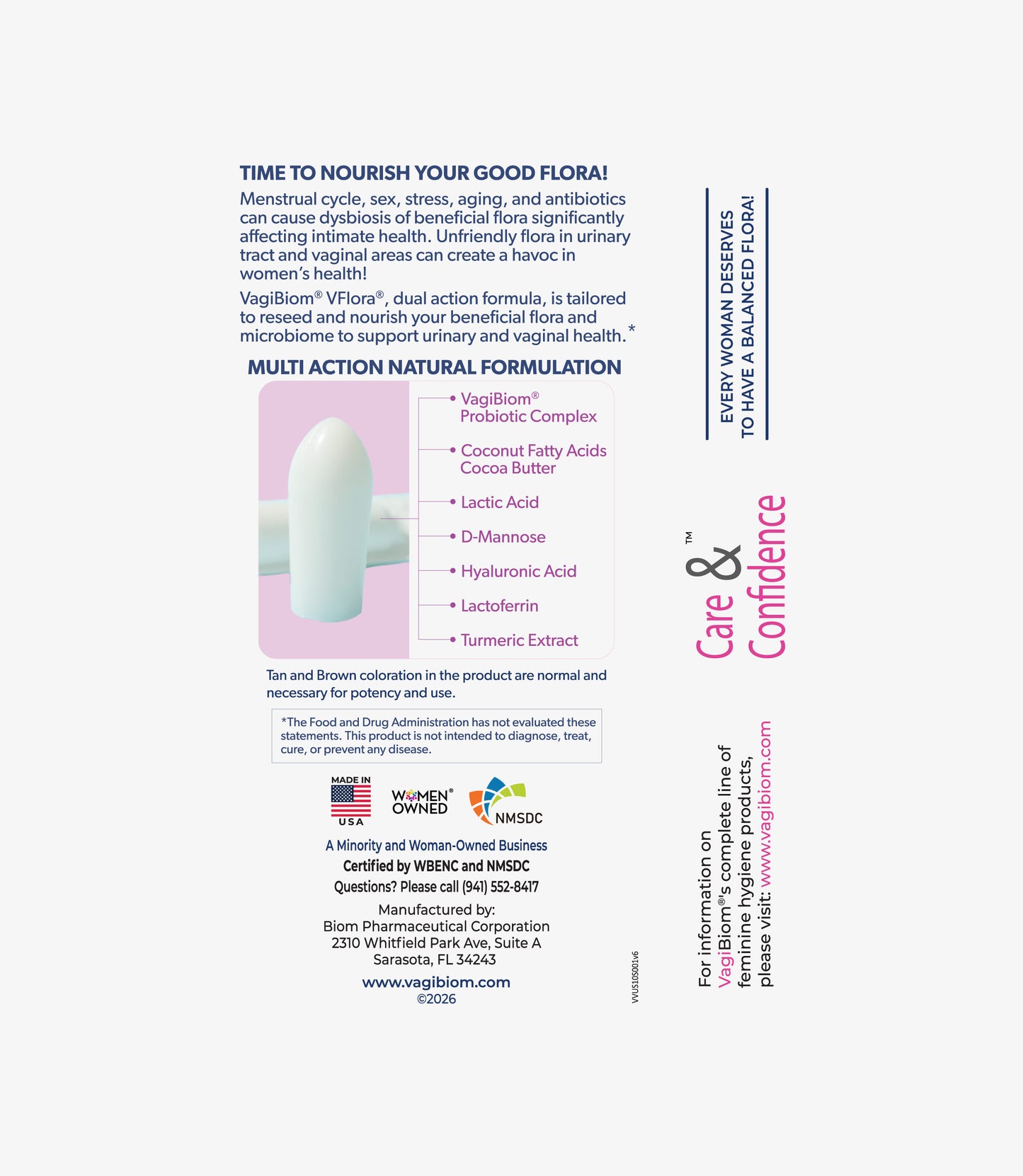 Vaginal + Urinary Support Probiotic Suppositories