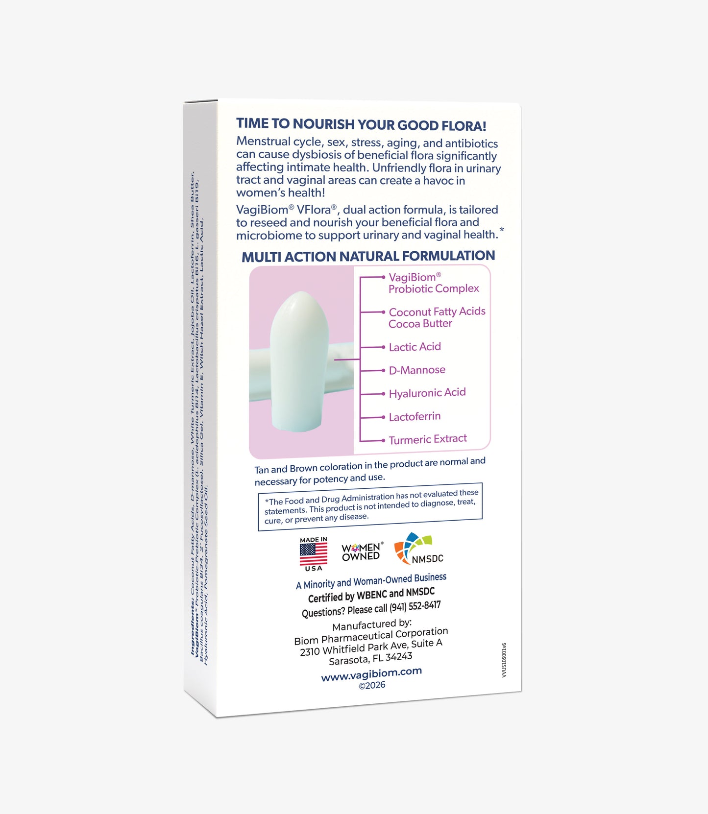 Vaginal + Urinary Support Probiotic Suppositories
