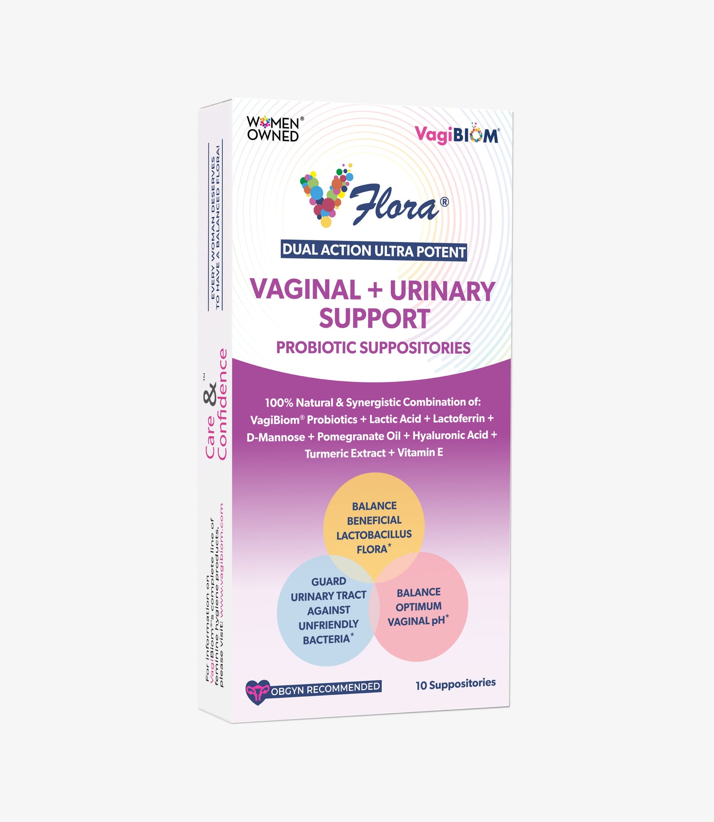 Vaginal + Urinary Support Probiotic Suppositories