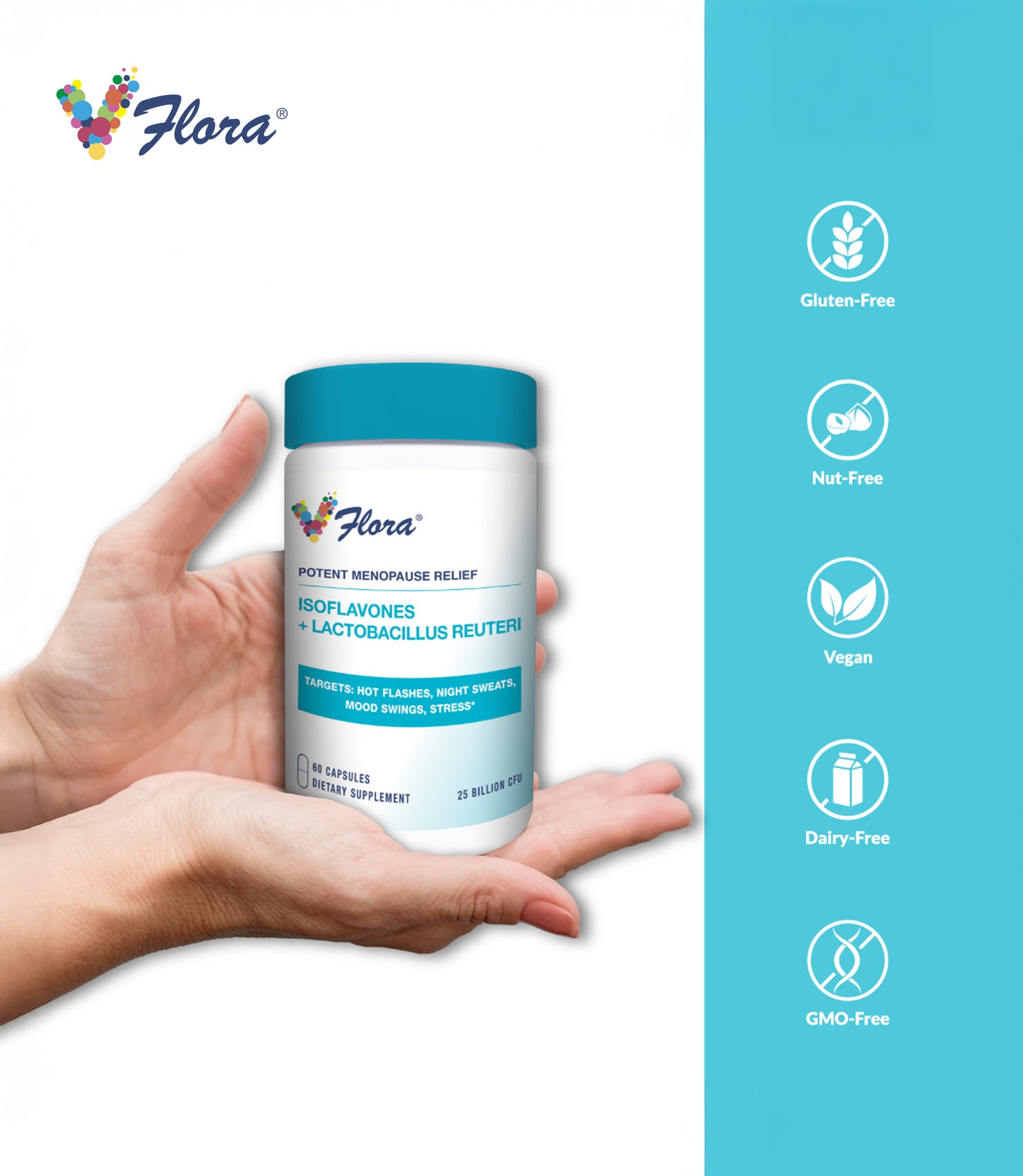 VFlora® Menopause Relief - Isoflavones with Probiotics