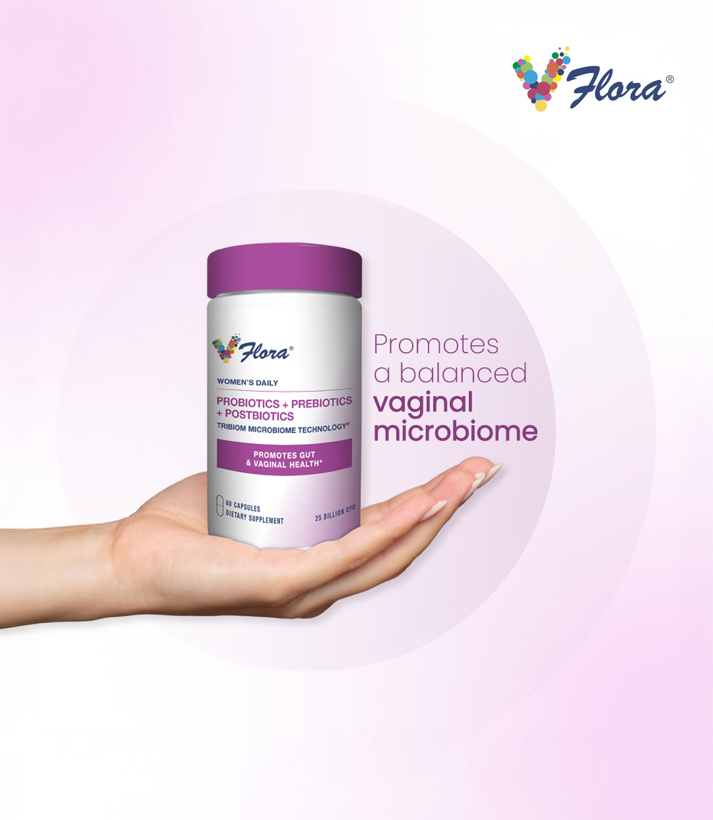 Flora★プロフ必読★即購入OK VFlora Women's Daily Probiotic for Gut & Vaginal Health