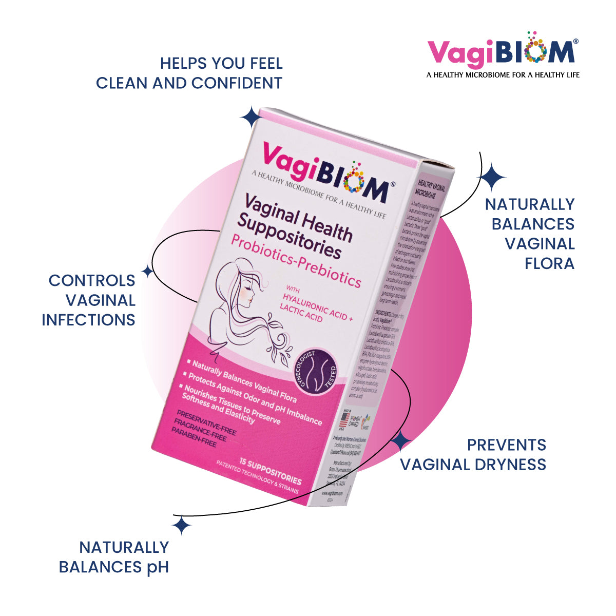 Vaginal Probiotic Suppository-Fragrance-free 15