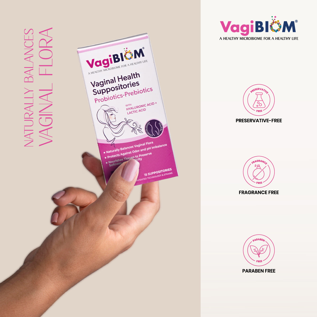 Vaginal Probiotic Suppository-Fragrance-free 15