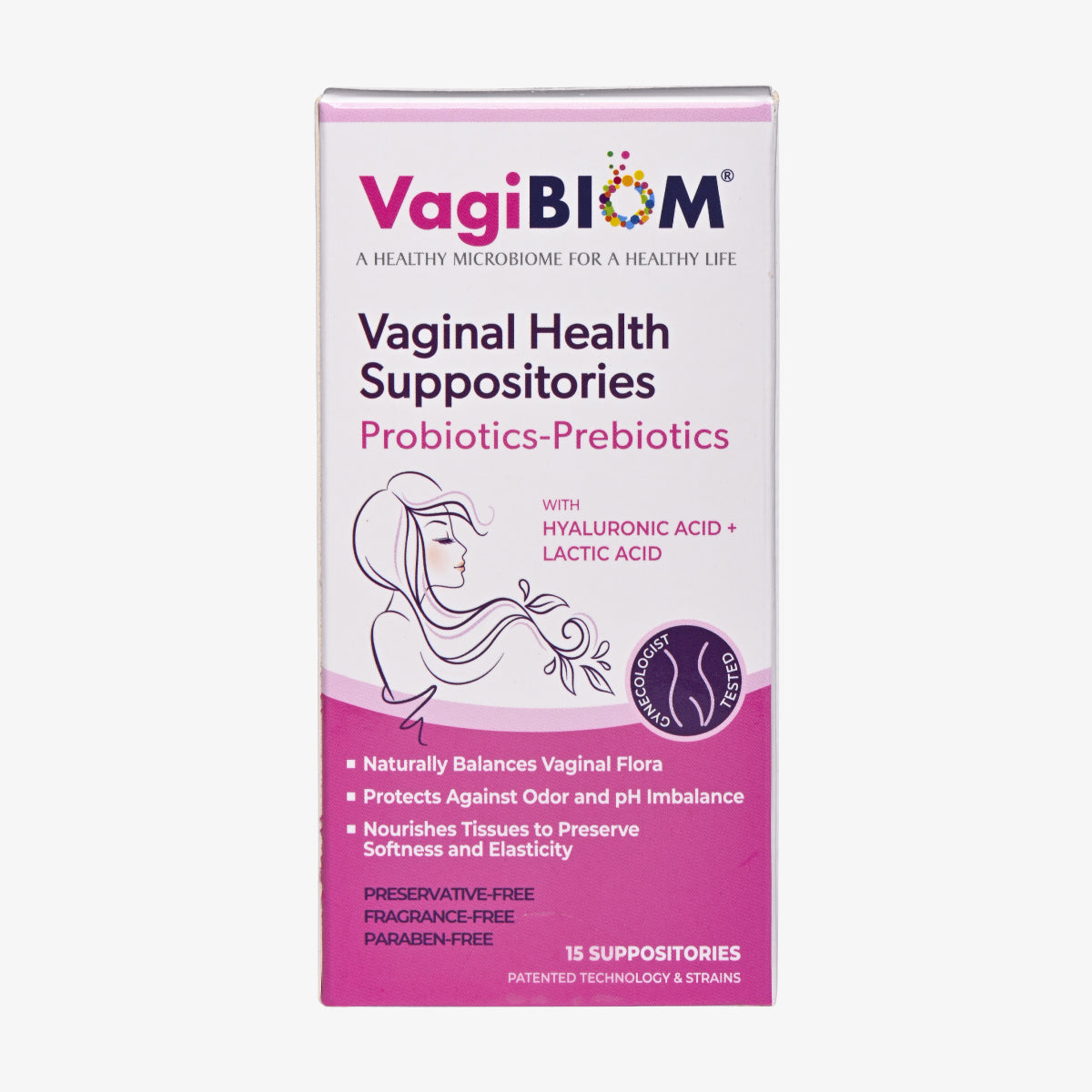 Vaginal Probiotic Suppository – Fragrance-Free 15 – Vagibiom