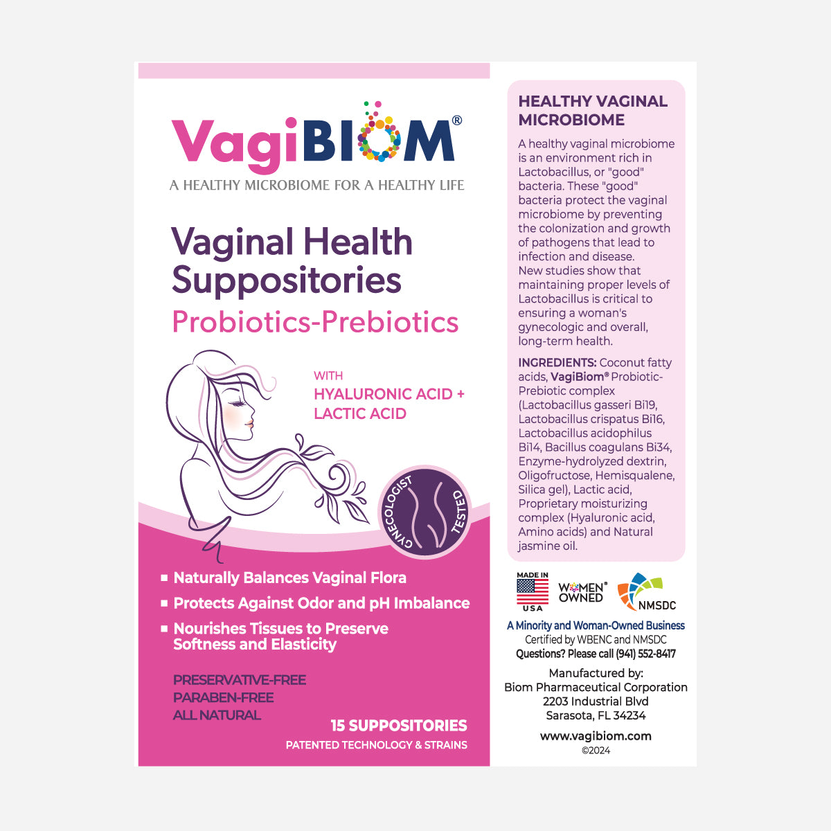 Vaginal Probiotic Suppository-Natural 15