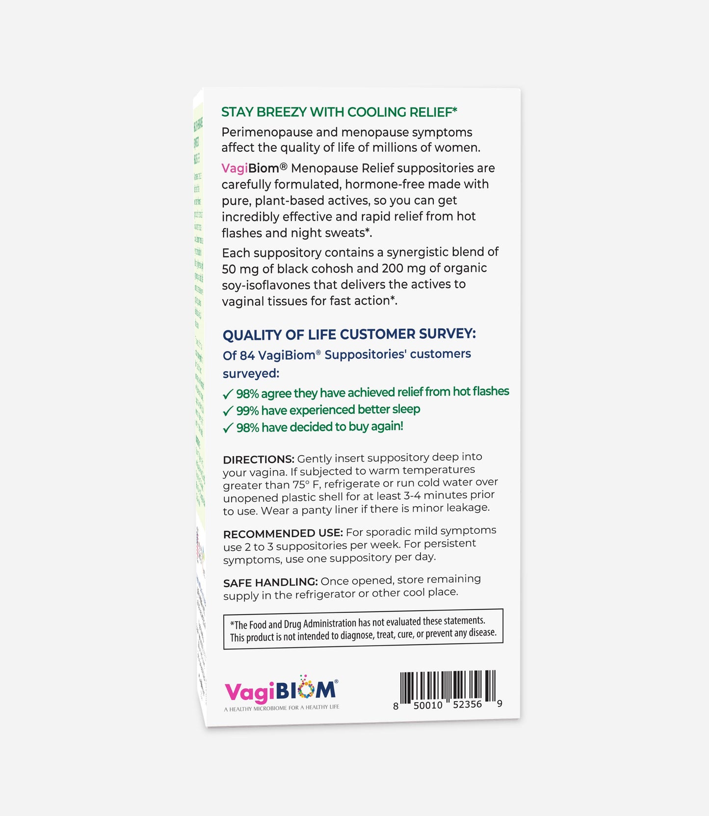 Menopause Relief Suppositories