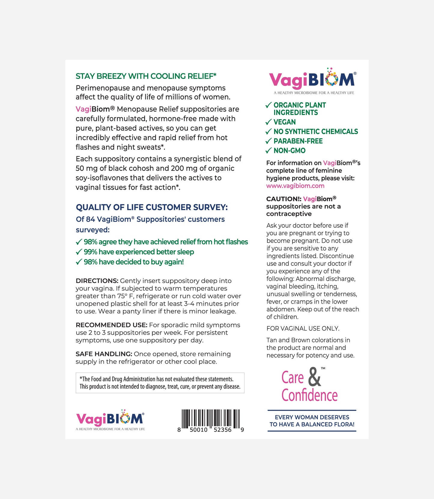 Menopause Relief Suppositories