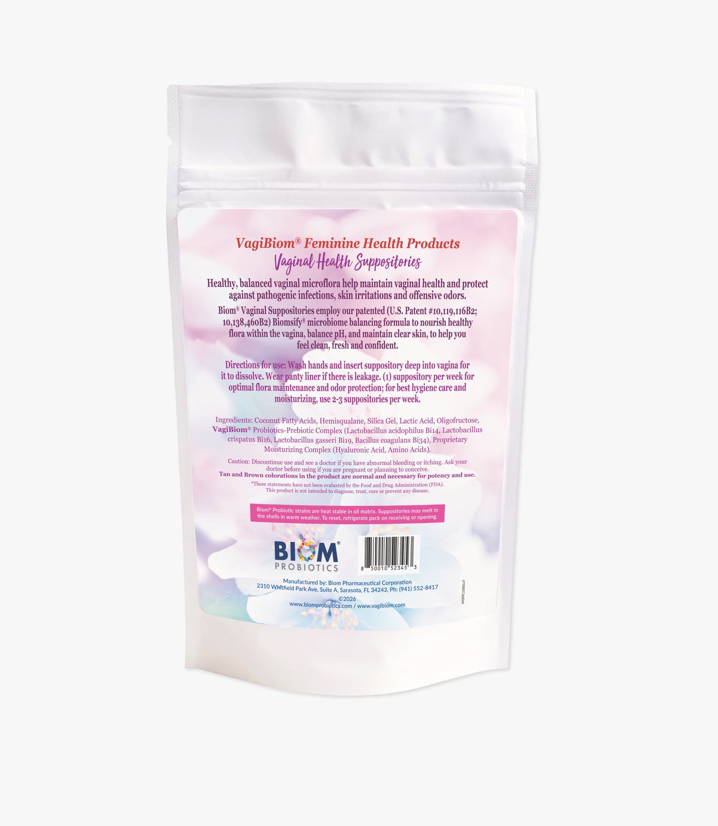 Vaginal Probiotic Suppository-Fragrance-free