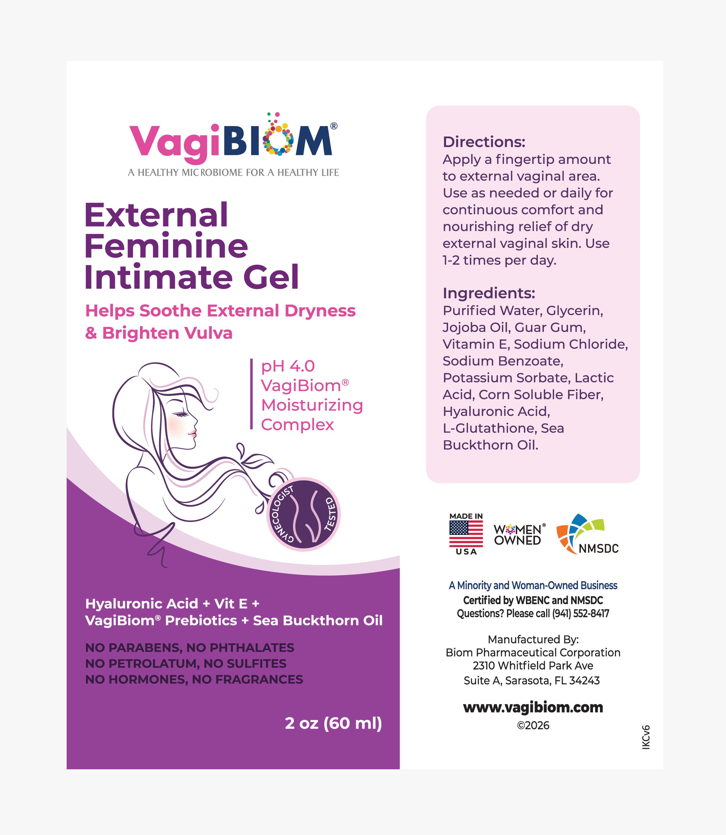 External Feminine Intimate Gel for Comfort