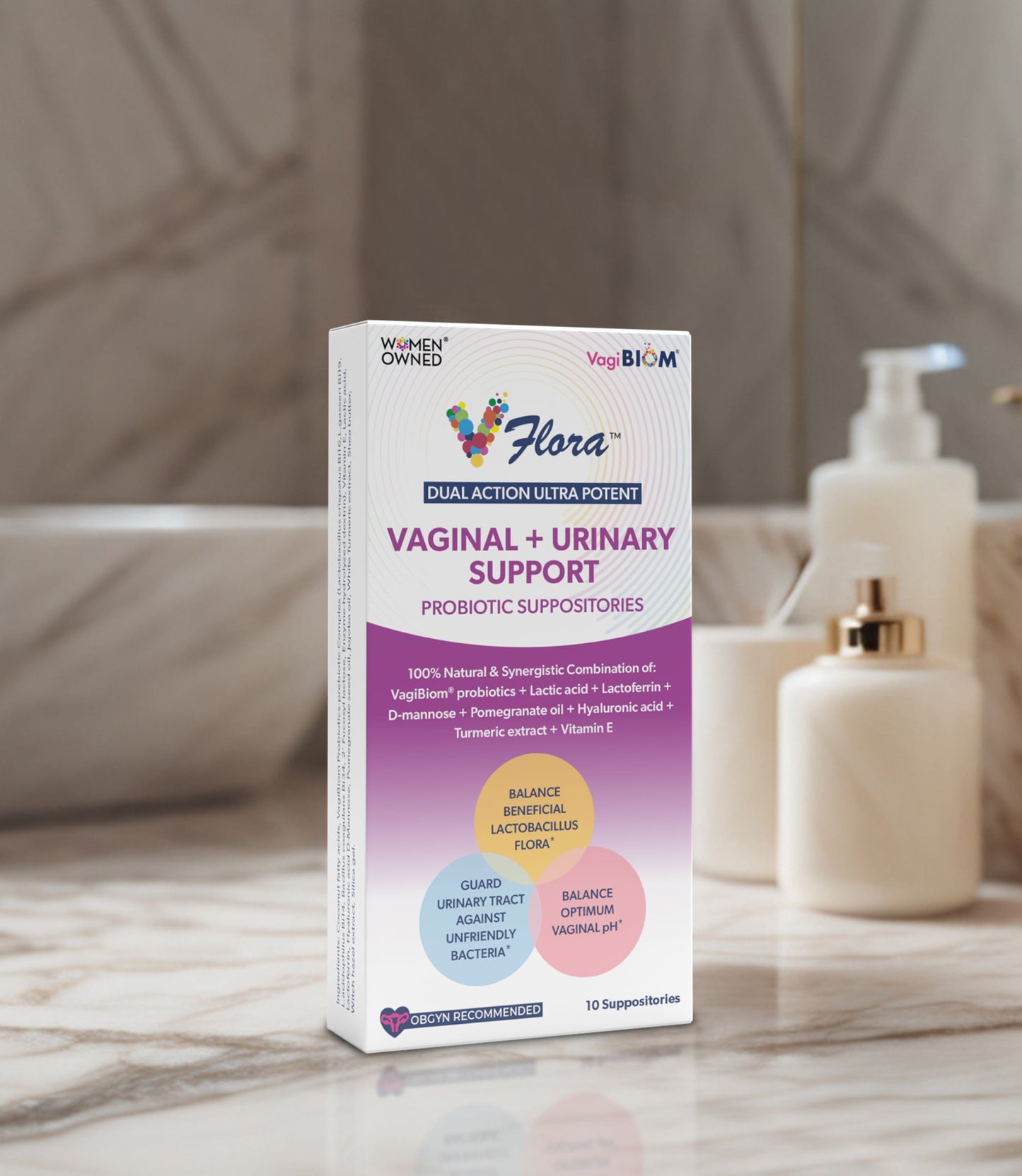 Vaginal + Urinary Support Probiotic Suppositories