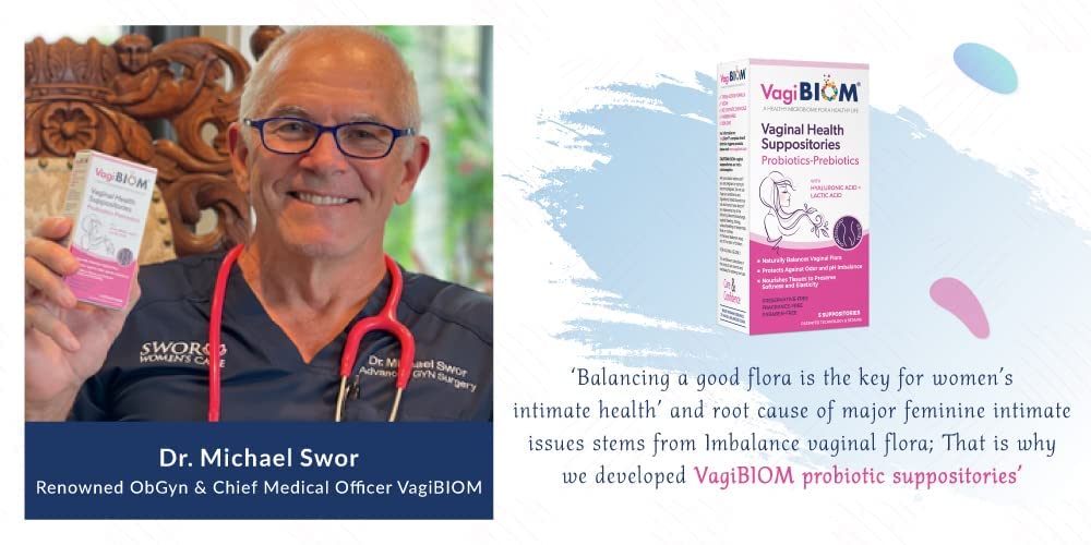 VagiBiom Probiotics Suppository Travel Pack & Vaginal pH Test