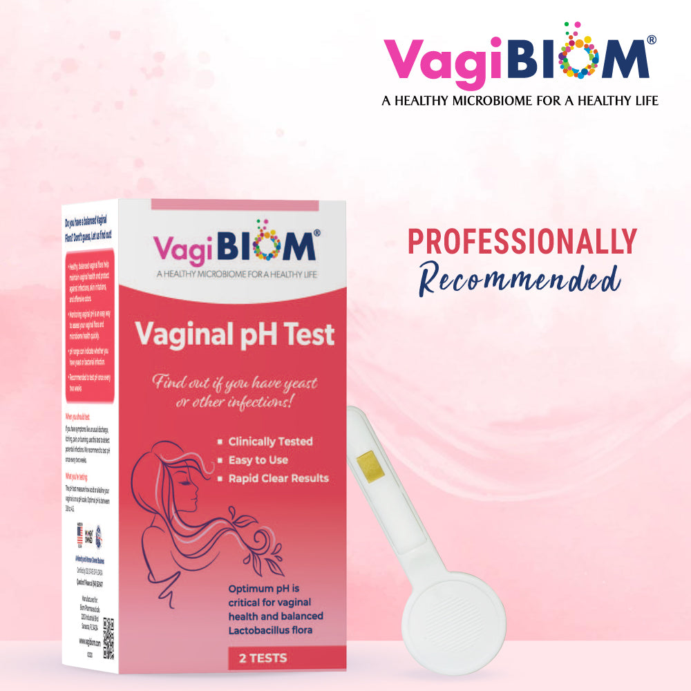 VagiBiom Probiotics Suppository Travel Pack & Vaginal pH Test